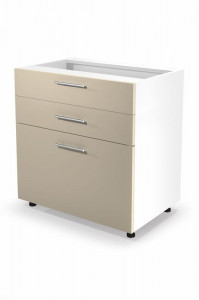 DULAP BUCATARIE VENTO D3S-80/82 ALB/BEJ STIL MODERN HALMAR - Img 1
