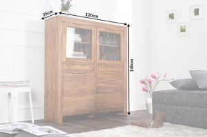 DULAP DIN LEMN MASIV 140CM, DIN LEMN MASIV DE TRANDAFIR, DESIGN RUSTIC, ARTIM GROUP SELECTION - Img 7
