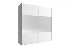 DULAP DORMITOR MIKA I 200 ALB DESIGN MODERN PSK - Img 1