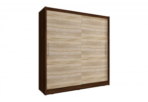DULAP DORMITOR WIKI 200 STEJAR SONOMA + CIOCOLATIU DESIGN MODERN PSK
