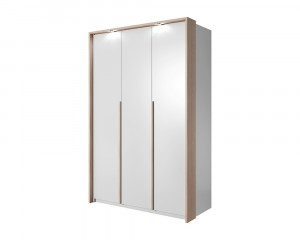 DULAP DORMITOR XELO 140 ALB/STEJAR - DESIGN MODERN - Img 1