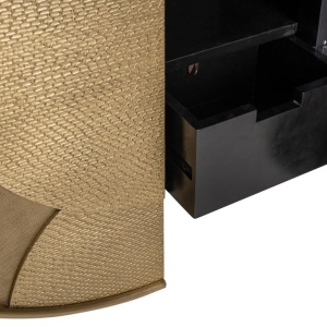 DULAP LES ARCS CU 2 USI, AURIU PERIAT, 8103, CONFECTIONATA DIN MDF SI ALAMA STIL MODERN - Img 5