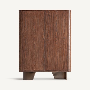DULAP LIVING BOURNEL 160CM, REALIZAT DIN METAL, FURNIR, STIL CONTEMPORAN, FINISAJ MARO, VICAL HOME