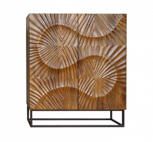 DULAP LIVING/ BUFET, SCORPION 120CM, DIN LEMN MASIV DE MANGO SI CADRUL DE METAL, ARTIM GROUP SELECTION - Img 2