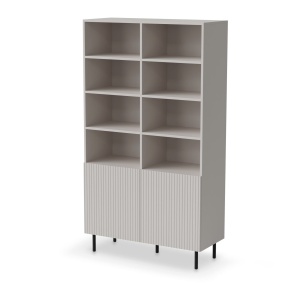 DULAP PAXOS REG-1, 179X100 CM, CASMIR/NEGRU, DIN MDF FURNIRUIT, PAL LAMINAT SI METAL, STIL MODERN - Img 1