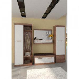 DULAP PENTRU PANTOFI DIN LEMN SI PIELE ECOLOGICA MAXIMUS 2D (MXS-38) - Img 5