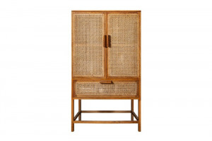 DULAP/VITRINA 140CM, BAMBOO LOUNGE, STIL VINTAGE, DIN LEMN MASIV DE MANGO, ARTIM GROUP SEELCTION - Img 6