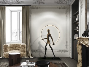 FIGURINA DECORATIVA CU LED 150CM, FIBRA DE STICLA, RASINA, DESIGN MODERN - Img 3