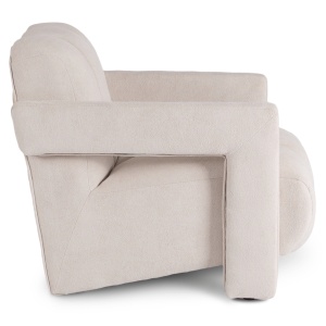 FOTOLIU, ARTIM MEBLE, REALIZAT DIN MATERIAL BOUCLE CREM SI METAL, STIL MODERN - Img 3