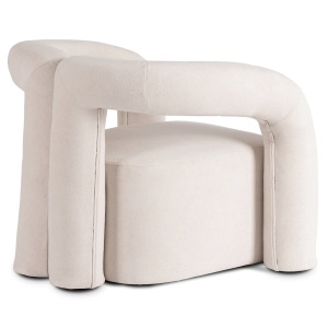 FOTOLIU, ARTIM MEBLE, REALIZAT DIN MATERIAL BOUCLE CREM SI METAL, STIL MODERN - Img 7
