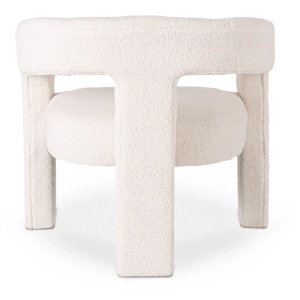 FOTOLIU, ARTIM MEBLE, REALIZAT DIN MATERIAL BOUCLE CREM SI METAL, STIL MODERN - Img 5