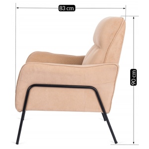FOTOLIU, ARTIM MEBLE, REALIZAT DIN MATERIAL TEXTIL BEJ SI METAL, STIL MODERN - Img 7