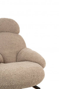 FOTOLIU BALANSOAR PLUSH TEDDY, BEJ INCHIS, DIN TEXTIL PLUSAT, STIL MODERN - Img 8