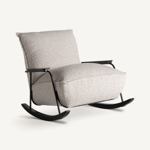 FOTOLIU BALANSOAR ZWELM 36102, BEJ/NEGRU, CONFECTIONAT DIN POLIESTER, LEMN DE PIN SI DE FRASIN, STIL MODERN