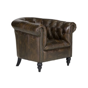 FOTOLIU CHESTERFIELD, DIN LEMN SI PIELE NATURALA, CULOARE MARO, ARTIM SELECTION - Img 3
