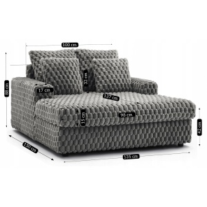 FOTOLIU CONFORTABIL, ARTIM MEBLE, REALIZAT DIN MATERIAL TEXTIL PLUS GRI SI LEMN, STIL MODERN - Img 5