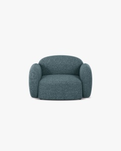 FOTOLIU CONFORTABIL BLAIR, 119X 95, ALBASTRU DESCHIS, CU TAPITERIE DIN TEXTIL CHENILLE EDEN, MICADONI