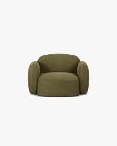 FOTOLIU CONFORTABIL BLAIR, 119X 95, VERDE DESCHIS, CU TAPITERIE DIN TEXTIL CATIFEA CASINO, MICADONI