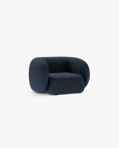 FOTOLIU CONFORTABIL KATE, ALBASTRU INCHIS, 108X89 CM, TAPITAT CU TAPITERIE DIN TEXTIL BOUCLE BALOO, MICADONI - Img 2