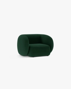 FOTOLIU CONFORTABIL KATE, VERDE SMARALD, 108X89 CM, TAPITAT CU TAPITERIE DIN TEXTIL CATIFEA SALVADOR, MICADONI - Img 2