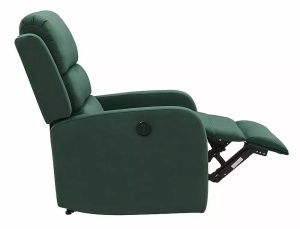 FOTOLIU CONFORTABIL PEGAZ, VERDE BLUVEL 78, TAPITERIE DIN CATIFEA, CU FUNCTIE DE RABATARE, STIL MODERN - Img 2
