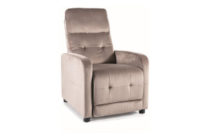 FOTOLIU CONFORTABIL STIL OTUS, BEJ BLUVEL 40, TAPITERIE DIN CATIFEA, CU FUNCTIE DE RABATARE, STIL MODERN