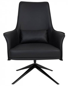 FOTOLIU CONFORTABIL VICTOR, NEGRU, PIELE ECOLOGICA SI METAL, STIL MODERN - Img 4