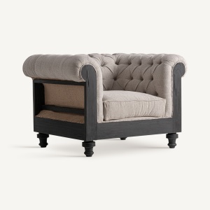 FOTOLIU DEOSEBIT, DIN LEMN SI TEXTIL, CULOARE BEJ/NEGRU, DESIGN CONTEMPORAN, VICAL HOME - Img 2