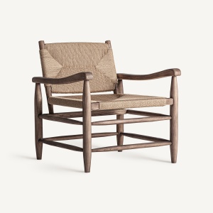 FOTOLIU DRIEDORF 37019, MARO NATURAL, CONFECTIONAT DIN LEMN DE HEVEA SI IMPLETITURA DE FRANGHIE, STIL MODERN