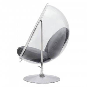 FOTOLIU EXCLUSIVIST BUBBLE STAND 2, GRI INCHIS/TRANSPARENT/CROM, DIN ACRIL SI CASMIR, STIL MODERN - Img 4