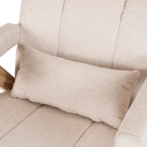 FOTOLIU LIVING RENATO, REALIZAT DIN LEMN SI TEXTIL, CULOARE BEJ/STEJAR, ARTIM MEBLE - Img 10