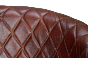 FOTOLIU MODERN BITONTO 76CM, REALIZAT DIN METAL SI PIELE, CULOARE MARO/NEGRU, GINER Y COLOMER - Img 5