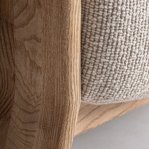 FOTOLIU NARA 34876, BEJ SI NATURAL, CONFECTIONAT DIN LEMN DE STEJAR SI TEXTIL, STIL MODERN MINIMALIST - Img 5