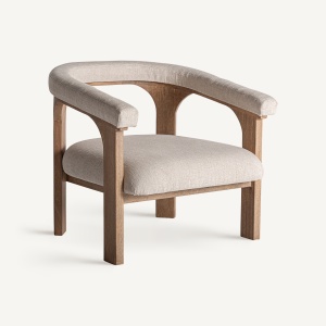 FOTOLIU RACOUD 35202, BEJ SI NATURAL, CONFECTIONAT DIN LEMN DE MANGO, MDF SI POLIESTER, STIL MODERN