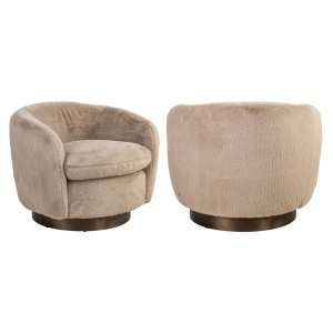 FOTOLIU ROTATIV COLMAR, DIN METAL SI TEXTIL, DE CULOARE KAKI, RICHMOND INTERIORS