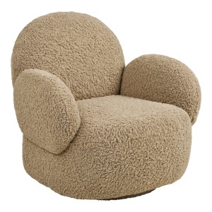 FOTOLIU ROTATIV MESSINA, DIN LEMN SI TEXTIL BOUCLE, CULOARE MARO DESCHIS, HOUSE NORDIC