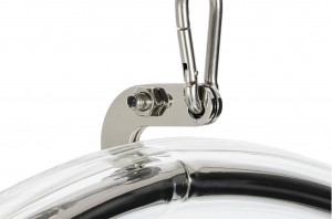 FOTOLIU SUSPENDAT BUBBLE, ALBASTRU/TRANSPARENT/CROM, DIN ACRIL SI CASMIR, STIL MODERN - Img 4