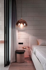 Lampa DE TAVAN din sticla APP 313-1CP Rose Gold - Img 4