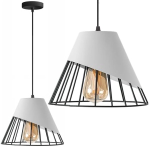 LAMPA DE TAVAN SUSPENDABILA METAL alb APP228-1CP - Img 1