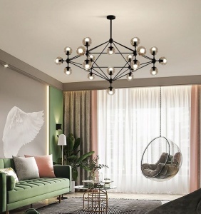 LAMPA DE TAVAN SUSPENDABILA METAL INDUSTRIAL negru XXL APP265-15C - Img 3