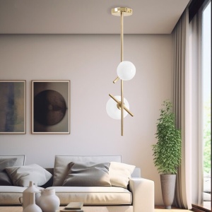 Lampă suspendată APP1666-2CP Gold - Img 3