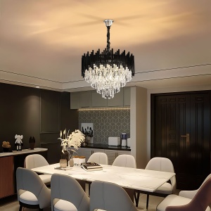 Lampă suspendată Cristal G063-CP 50cm BLACK - Img 2