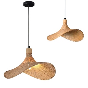 LAMPĂ SUSPENDATĂ DIN BAMBUS APP1642-1CP 30cm - Img 1