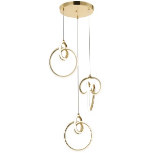 Lampă suspendată LED G072-3CPR Gold - Img 3