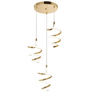 Lampă suspendată LED G075-3CPR Gold - Img 3
