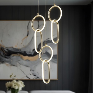 Lampă suspendată LED G077-3CPR Gold - Img 2