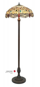 LAMPADAR DEOSEBIT TIFFANY, COD DT2234Y+FBB75, DIN METAL SI STICLA