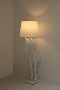 LAMPADAR KON HORSE STAND S, DIN FIBRA DE STICLA, MARMURA SI TEXTIL, STIL MODERN - Img 4