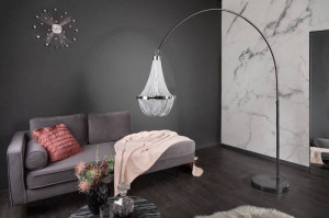 LAMPADAR, ROYAL SILVER 189/204CM, COD 40687, DIN METAL SI MARMURA - Img 3