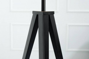 LAMPADAR TRIPOD NEGRU 142CM DIN TEXTIL SI METAL COD 38683 - Img 4